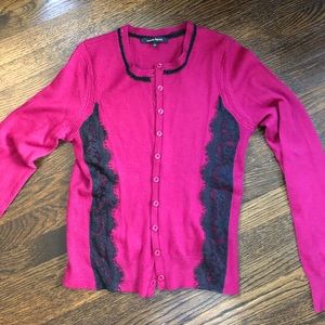 Nanette Lepore Burgundy Cardigan XS